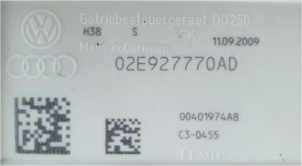 6-SPEED DSG 02E DQ250 MECHATRONIC - 02E927770AD / 02E300044L