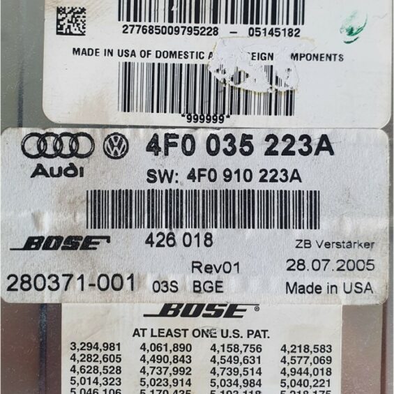 Amplifier BOSE AMP, 6000 MOST - 4F0035223A / 4F0910223A
